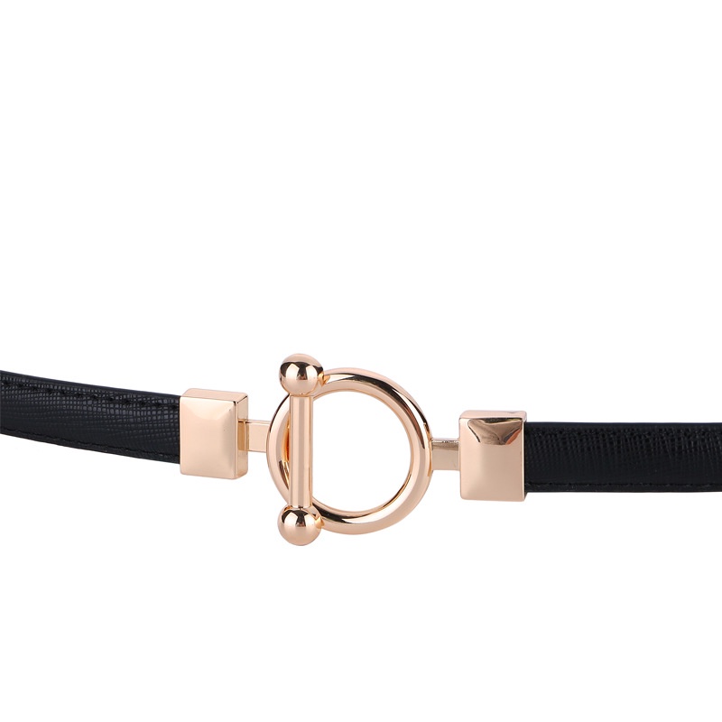 Dây Thắt Lưng Da Bò Mảnh Sang Trọng Chất Lượng Cao Thời Trang Cho Nữ