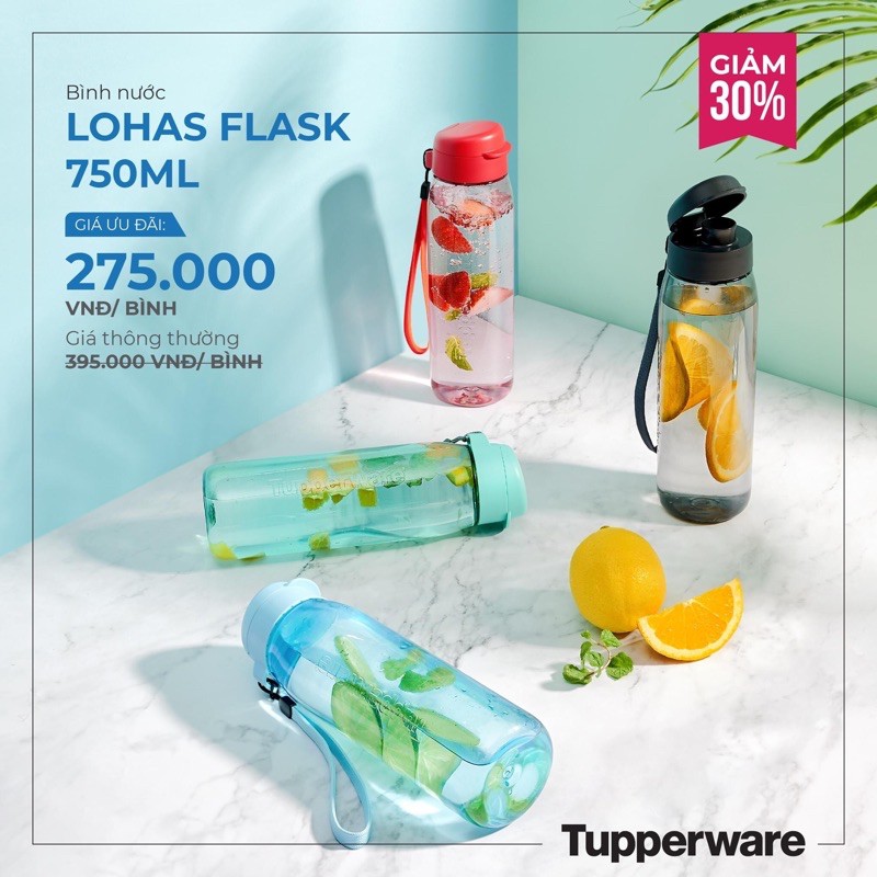 Tupperware Bình nước Lohas Flask 750ml