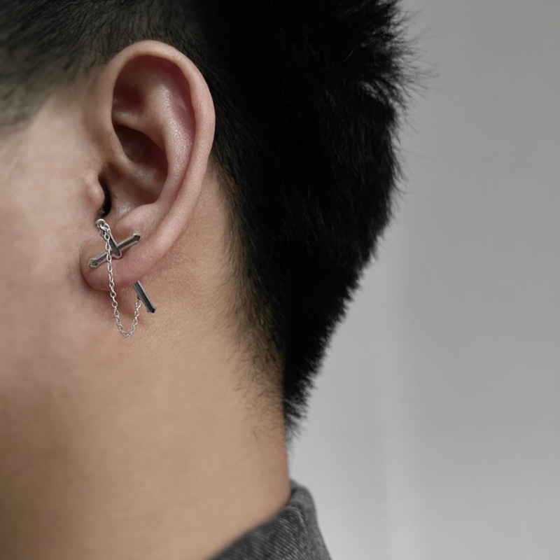 Bông Tai Hình Thánh Giá Cá Tính Dành Cho Nam Và Nữ