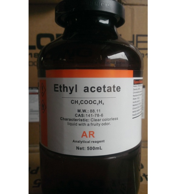 Dung môi Ethyl acetate CH3COOC2H5 chai 500ml CAS 141-78-6