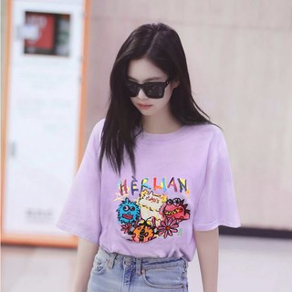 Áo thun tay ngắn cổ tròn dáng rộng thời trang dành cho nam và nữ