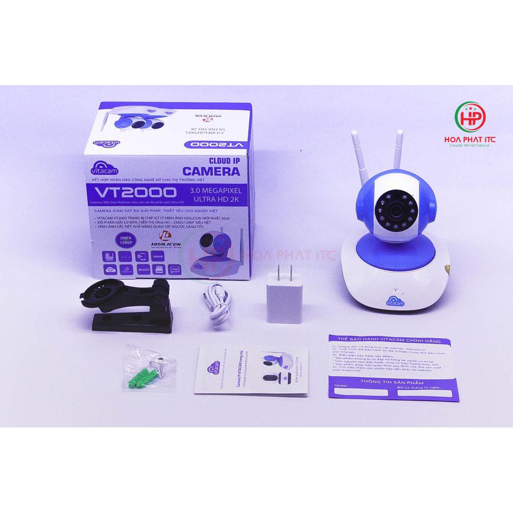  CAMERA WIFI VITACAM VT2000 3MPX CHÍNH HÃNG
