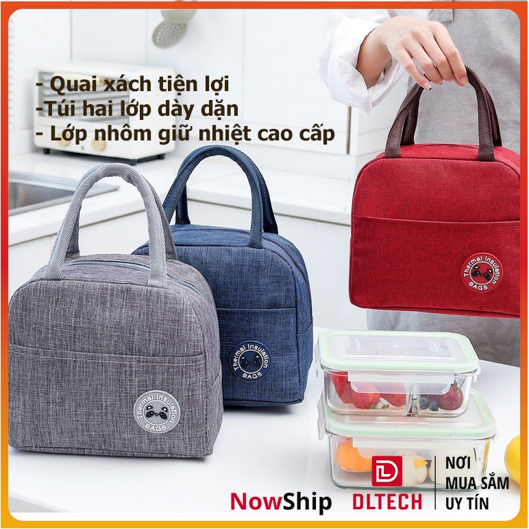 Túi Giữ Nhiệt Đựng Hộp Cơm Chống Thấm Nước Tiện Dụng Lunch Bag TGN02 DL TECH