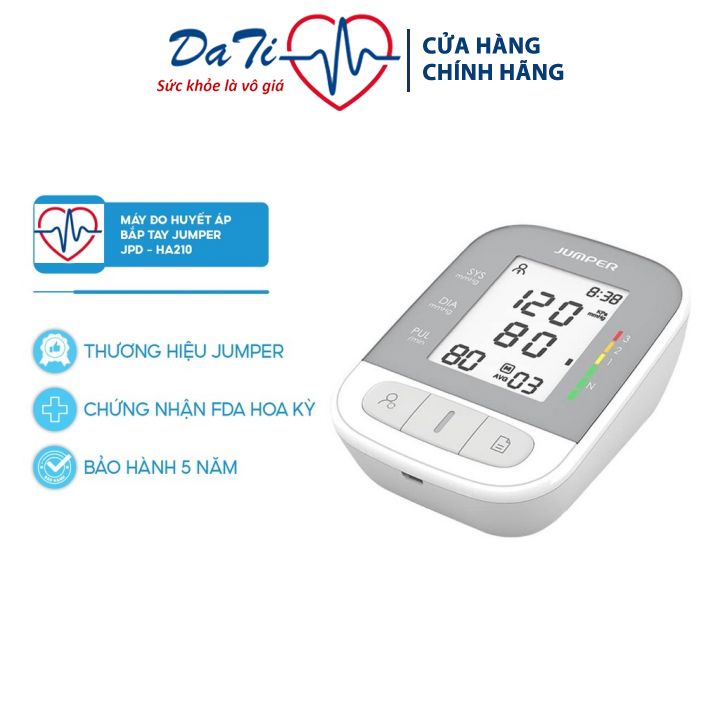 Máy Đo Huyết Áp Bắp Tay JUMPER JPD-HA210 Đạt Chuẩn Chứng Nhận FDA Hoa Kỳ - DATI_MEDICAL