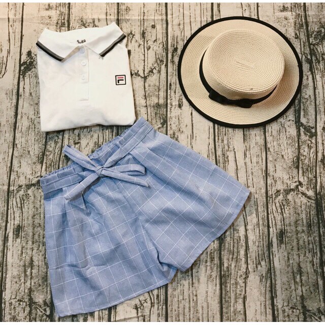 [FREESHIP ĐƠN TỪ 50K] Quần short nữ kẻ nơ siêu xinh (kèm ảnh thật) HARI2019
