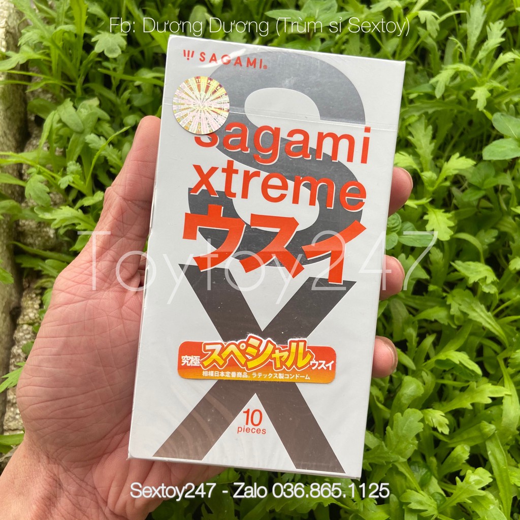 Bao Cao Su Sagami Cao Cấp Siêu Mỏng Xtreme Super Thin Hộp 10 Bcs