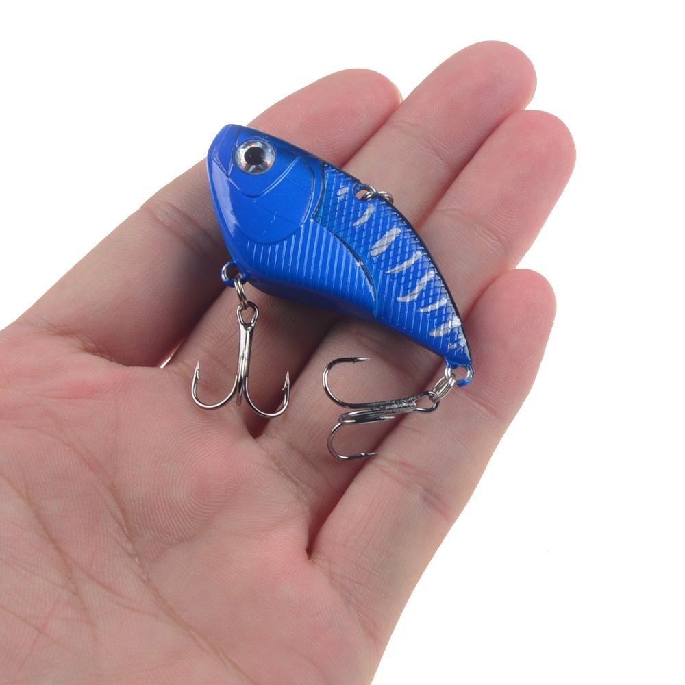 Mồi câu cá giả Lightning Wobbler bằng nhựa ABS có lưỡi câu VIB mắt cá 3D 5.1cm/14.5g