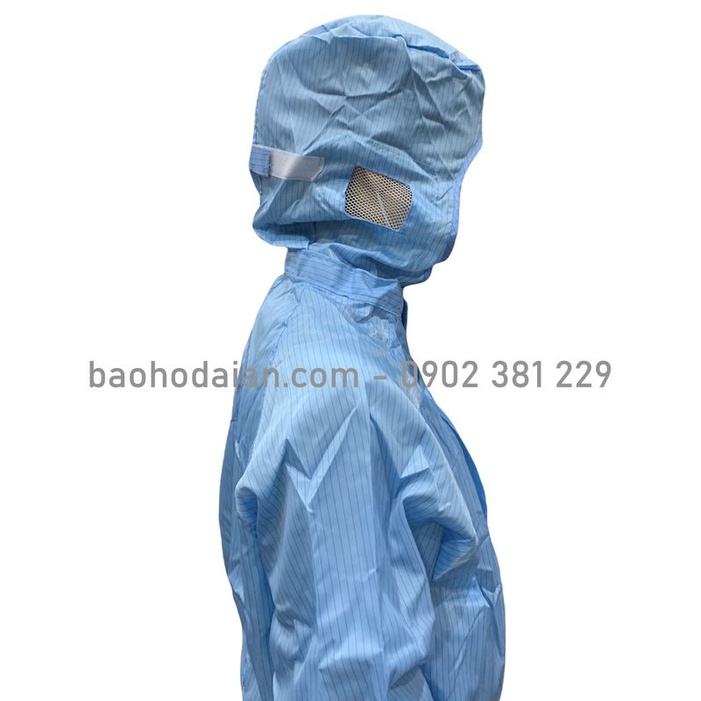 Áo liền quần chống tĩnh điện màu xanh
