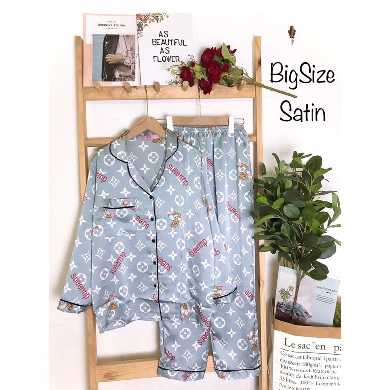 ( BigSize Satin ) Đồ Bộ Pijama Satin _ Tay Dài Quần Dài ( P2 )