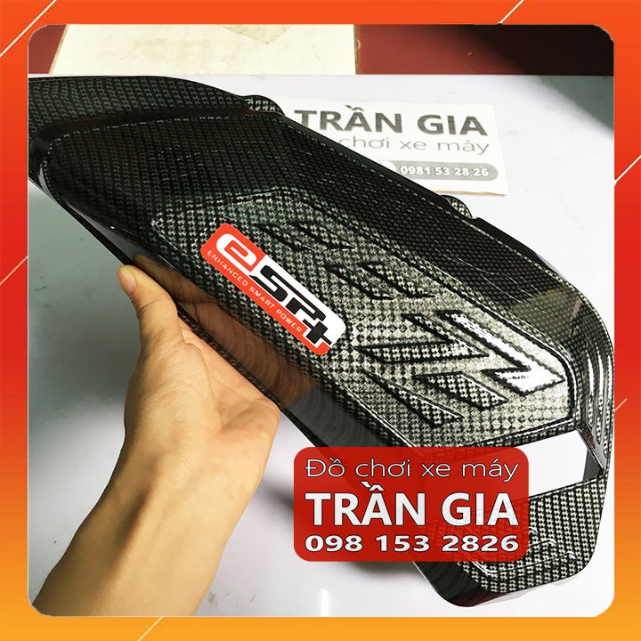 Ốp pô e xe SH 125 150 160 năm 2020-2021-2022-2023 xi inox cacbon chụp lọc gió bầu gió 125i 150i 160i-phụ kiện trang trí