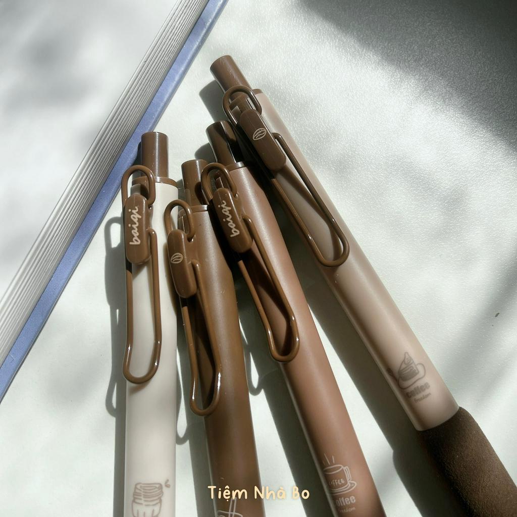 Bút bi mực đen Coffee ngòi 0.5mm