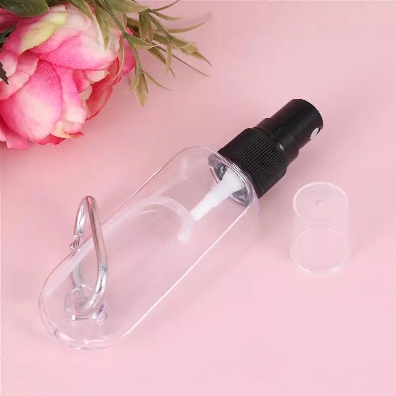 [ Featured ] Bình đựng dầu gội/dung dịch/lotion dạng xịt du lịch 30/50ml bằng nhựa mini có thể làm đầy kèm kẹp móc khóa