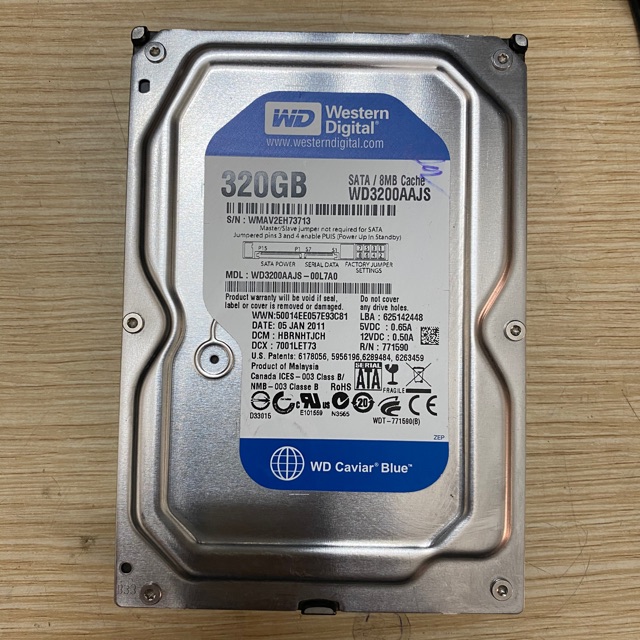 ổ cứng PC 320GB Western Digital ( WD ) tháo case good 100%