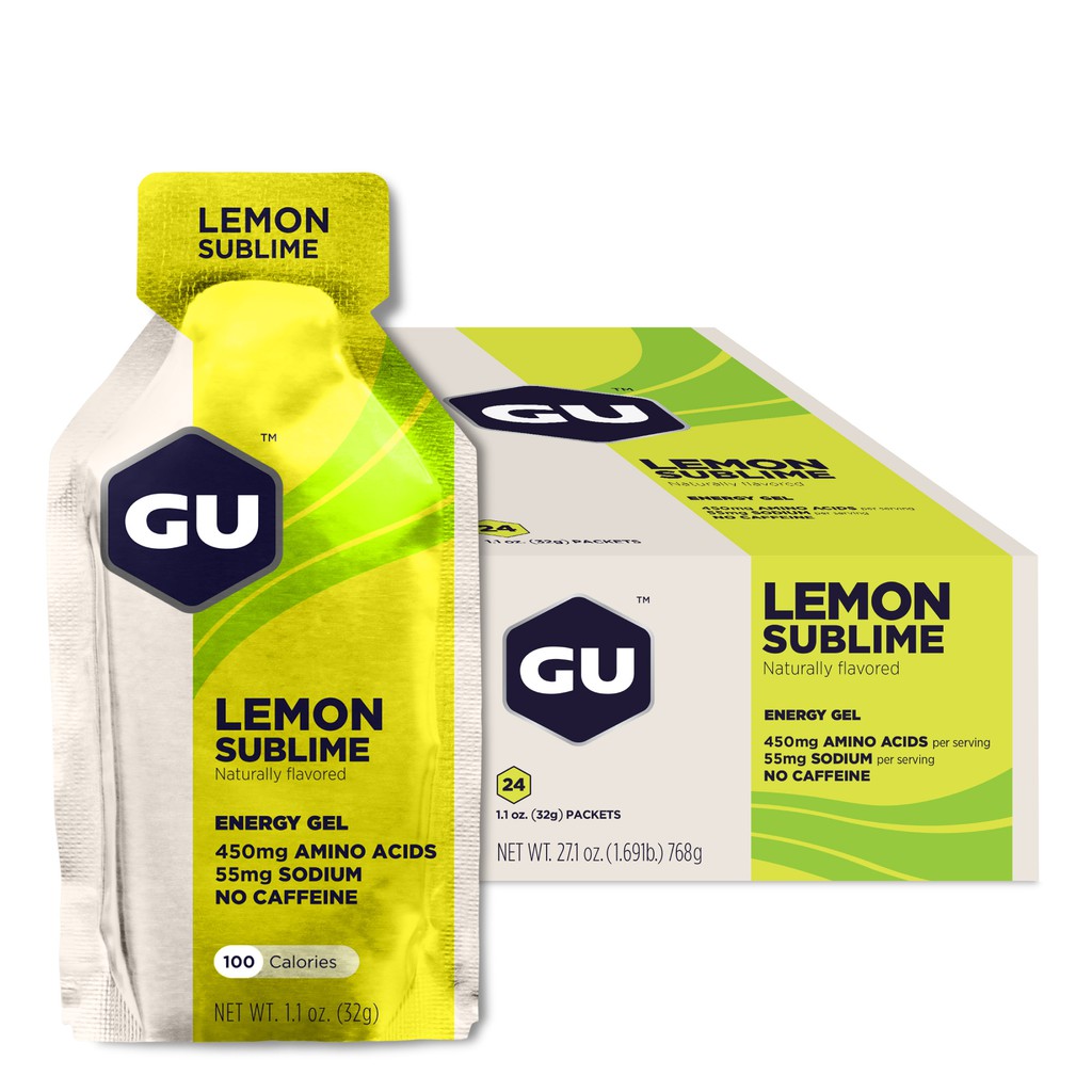 [CHÍNH HÃNG] GEL NĂNG LƯỢNG GU ENERGY VỊ LEMON SUBLIME/ VỊ CHANH - HỘP 24 GÓI