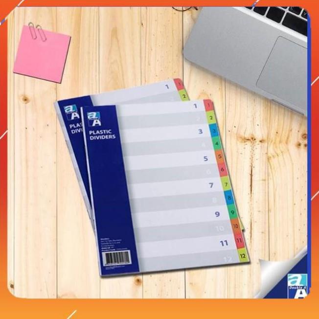 Double A Phân Trang Nhựa 12 số  VPP An Sinh