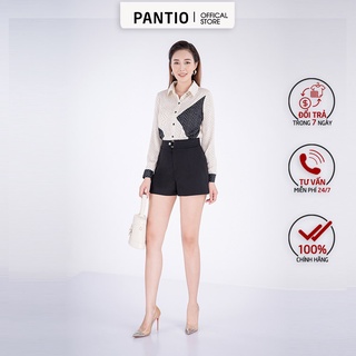 Áo sơ mi chất liệu lụa cát họa tiết đặc biệt dáng suông fas52498 - pantio
