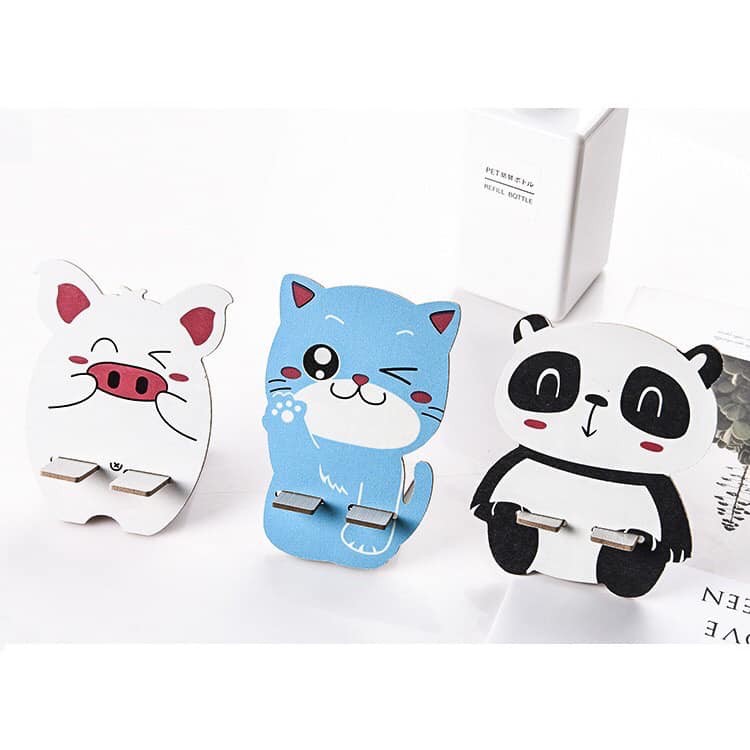 Giá Đỡ Điện Thoại Hình Thú Bằng Gỗ Siêu Cute-W64-E08T1