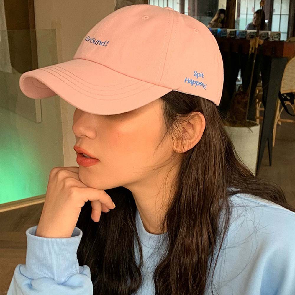 Mũ Lưỡi Trai Thêu Chữ Đơn Giản Phong Cách Hip Hop Hàn Quốc Thời Trang Cho Nữ
