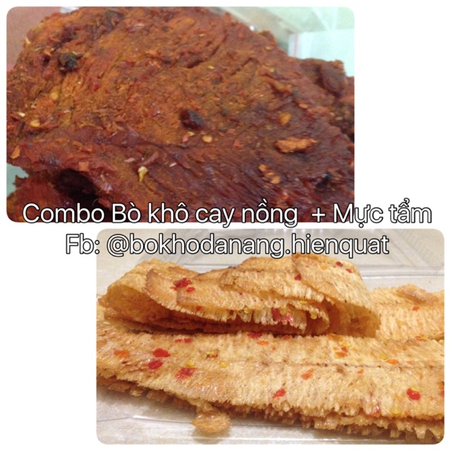 [FREESHIP 99K TOÀN QUỐC] Combo Bò khô cay nồng - Mực tẩm