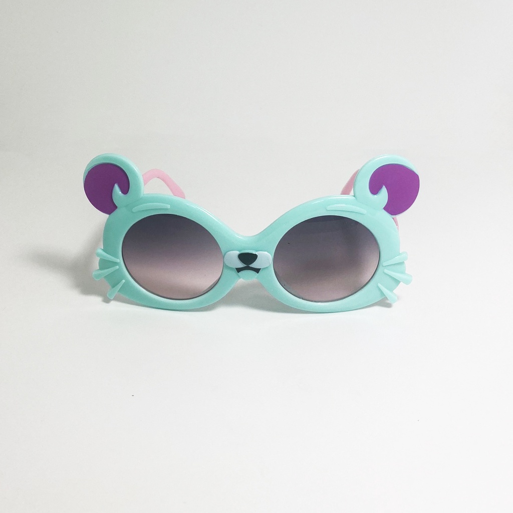 Kính mát trẻ em Jun Secret gọng nhựa, kiểu kính hình chuột đáng yêu dành cho bé trai, bé gái từ 1 đến 5 tuổi JS20A60