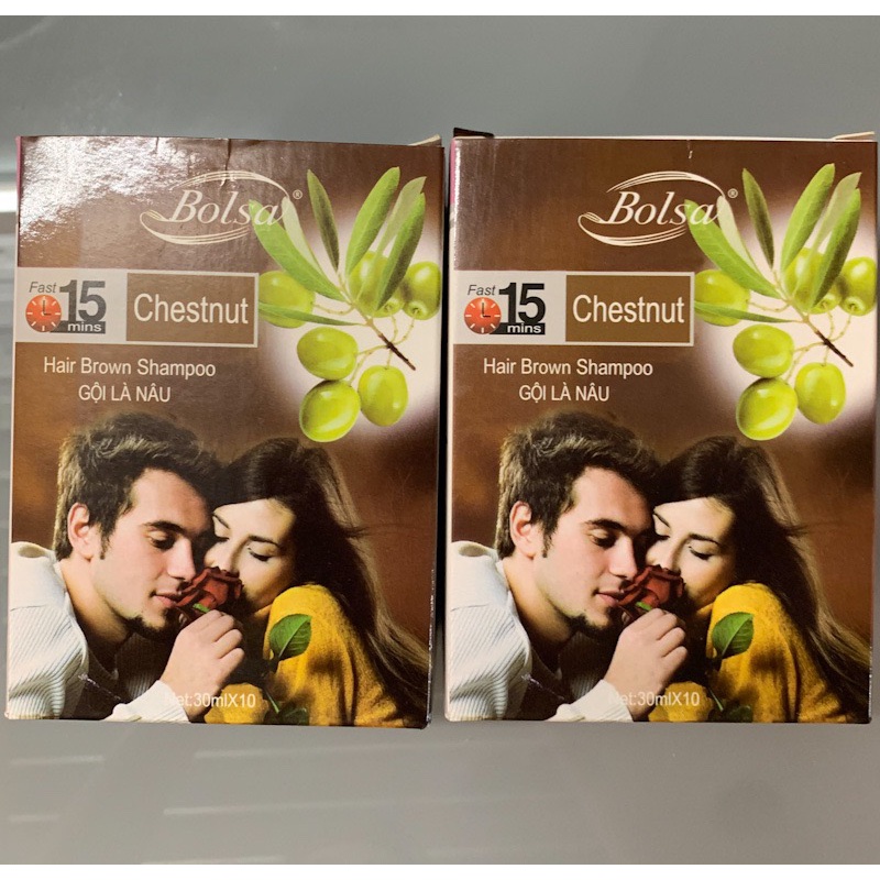 1 gói Dầu gội nhuộm tóc màu nâu hạt dẻ - Chestnut 30ml
