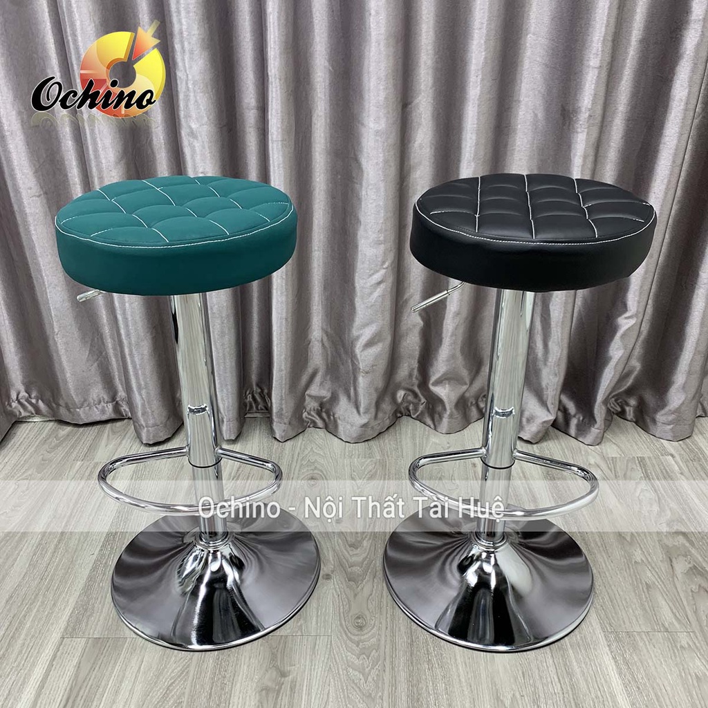Ghế Makeup, Ghế Quầy Bar Mẫu Tròn Múi Điều Chỉnh Độ Cao 60/80 Và Xoay 360 Độ Phong Cách Hiện Đại (Đủ Màu)