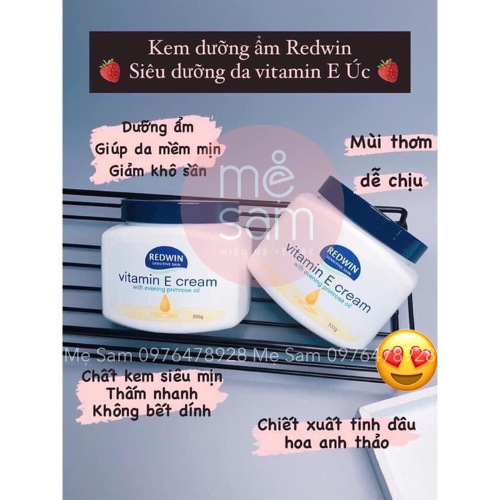 Kem Dưỡng Da Mềm Mịn Redwin Vitamin E Cream Của Úc