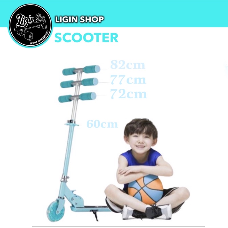 Xe scooter 2 bánh có đèn, xe chòi chân cho bé.