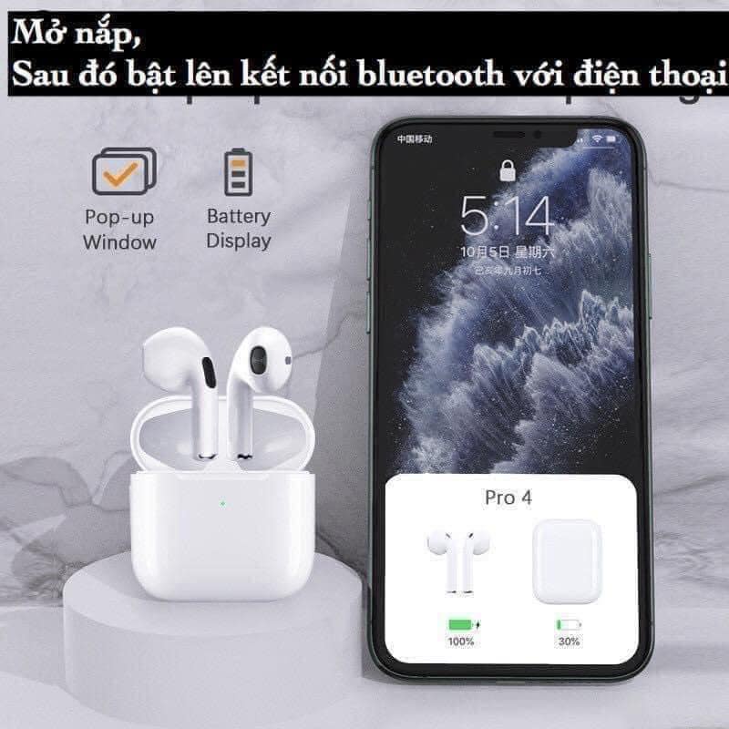 Tai nghe bluetooth , tai nghe không dây Alr posd pro4 Định vị sạc không dây hàng chất lượng