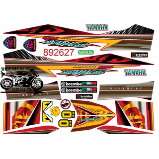 Tem Rời SIRIUS 50 & 110 Mẫu LC ĐỎ NÂU VÀNG MS 892627 - Tem 3 Lớp Cao Cấp