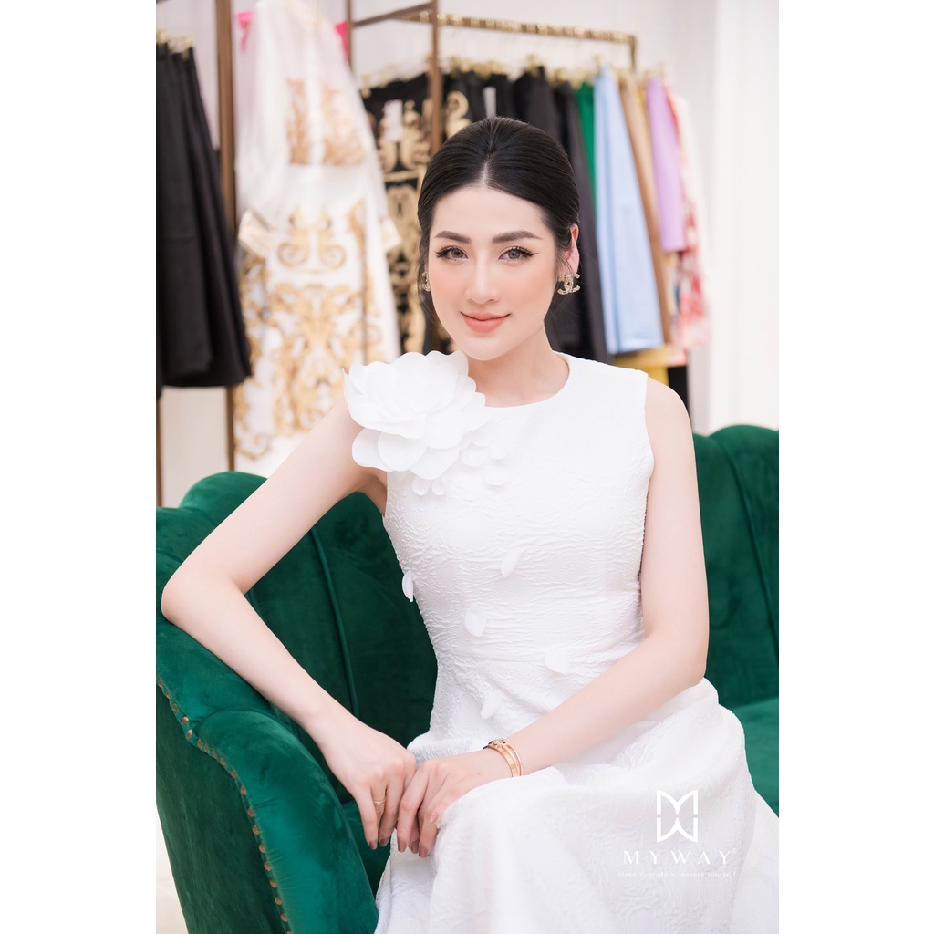 Đầm Nữ Dự Tiệc Thiết Kế MY WAY Dáng Xòe Đính Hoa Sang Trọng 5MD1161