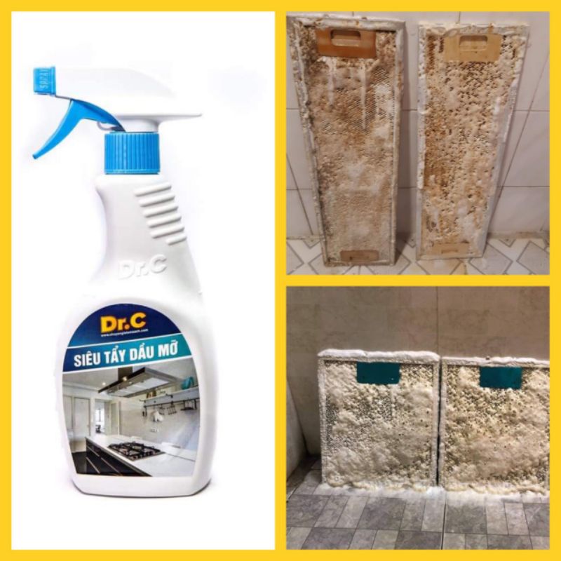 Chai siêu tẩy dầu mỡ DRC/ Tẩy dầu mỡ DR.C 500ml làm sạch xoong nồi chảo, bếp gas,máy hút mùi, tẩy sạch dầu mỡ