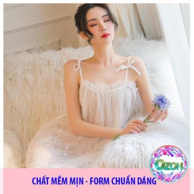 [REN XỊN - MỀM - FORM CHUẨN] ♥Ảnh Thật♥4 màu Váy Ngủ Xuyên Thấu B1023 Đầm Công Chúa Voan Ren Cao Cấp Quảng Châu