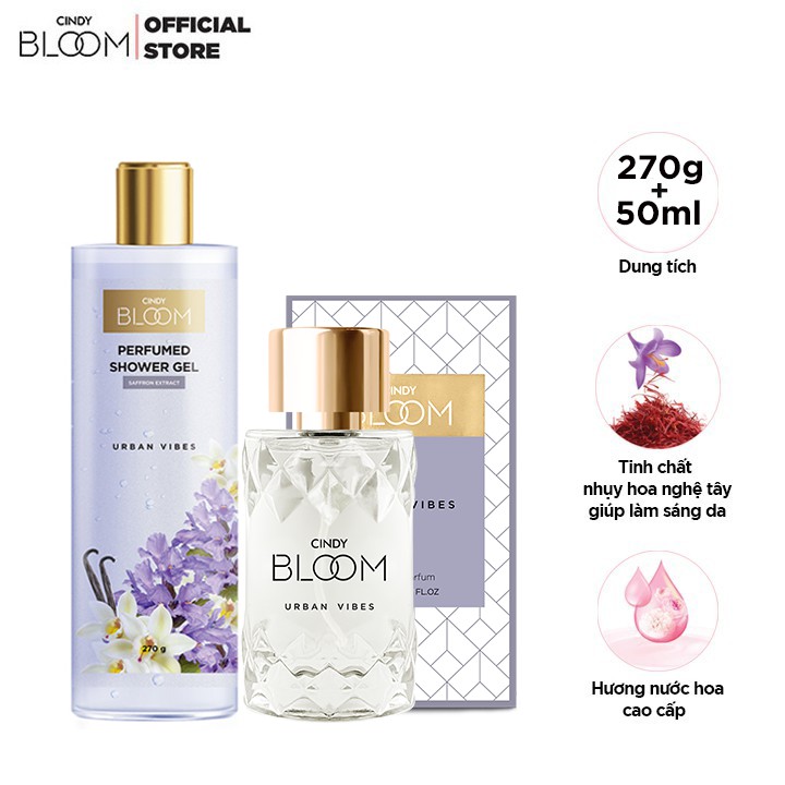 Combo Sữa Tắm Nước Hoa 270g & Nước Hoa 50ml Cindy Bloom Urban Vibes | BigBuy360 - bigbuy360.vn
