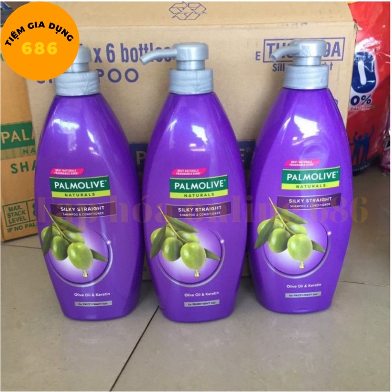 Dầu Gội Có Xả Pamolive kết hợp oliu,nha đam,dừa 600ml chính hãng