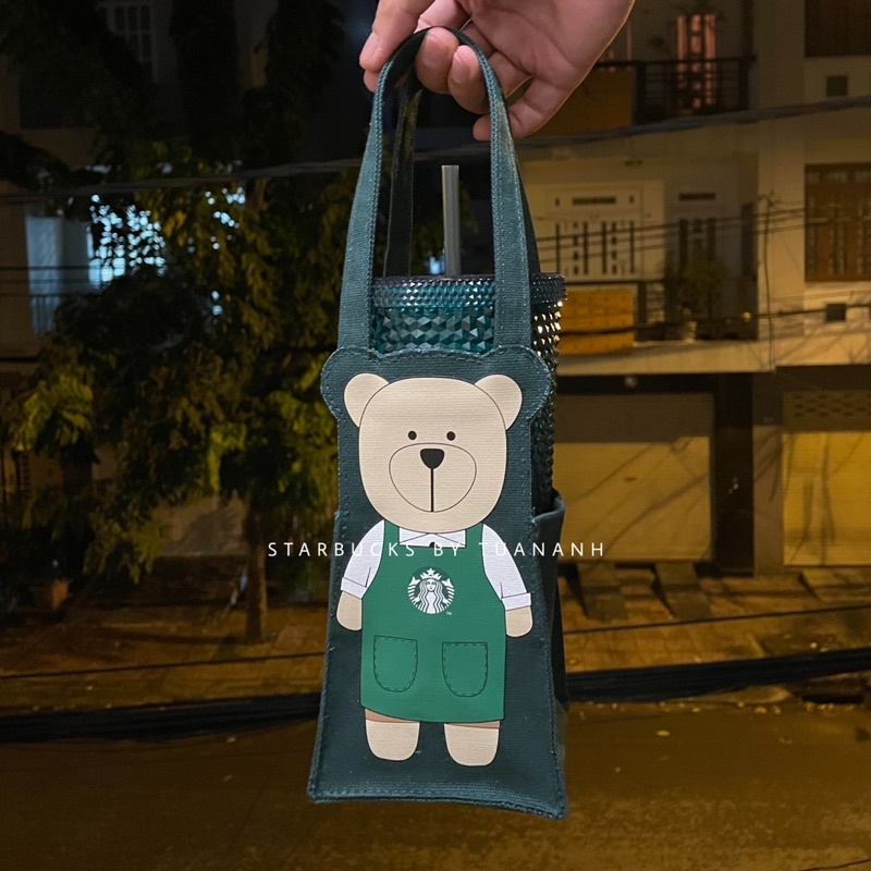 Túi Đựng Ly Bình Starbucks Bearista Taiwan