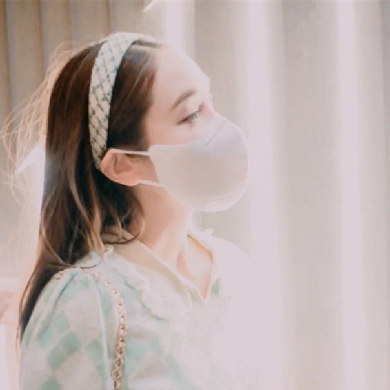 Băng Đô Cài Tóc Họa Tiết Caro Màu Xanh Lá Phong Cách Hàn Quốc Cho Nữ