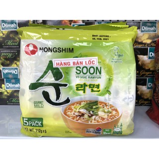 Mì chay Nongshim Soon Veggie Ramyun 112gr- Lốc 5 gói