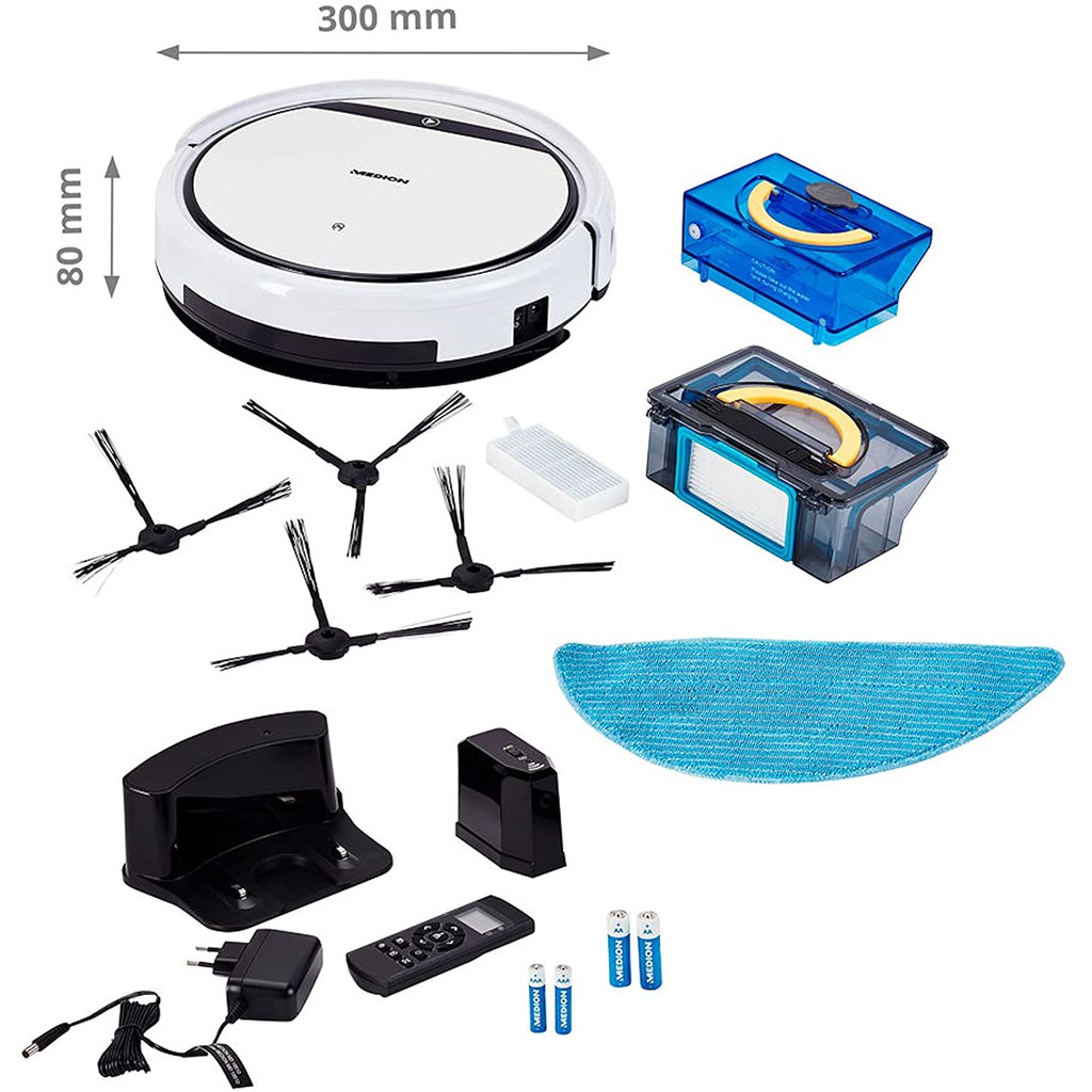 Robot hút bụi lau nhà MEDION MD19510, robot thông minh [Hàng Đức chính hãng]