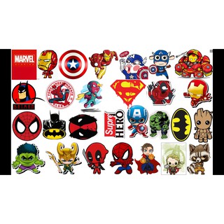 Hình dán Marvel DECAL CẮT SẴN dán mũ bảo hiểm, vali, máy tính,xe, tủ lạnh, nhà....