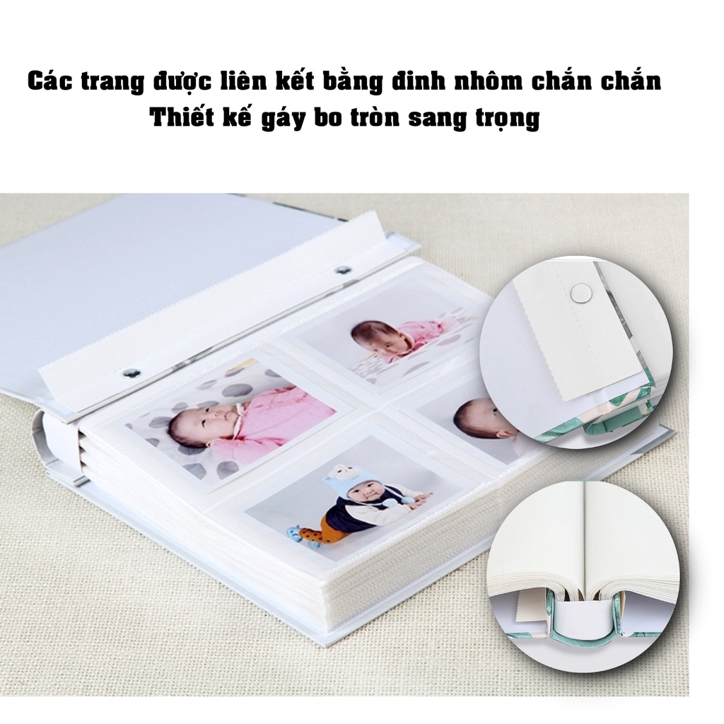 Album đựng ảnh 8x10 để 400 tấm có hộp giữ ảnh cho con, ảnh gia đình, ảnh mini polaroid tại Kho album ảnh AnVy