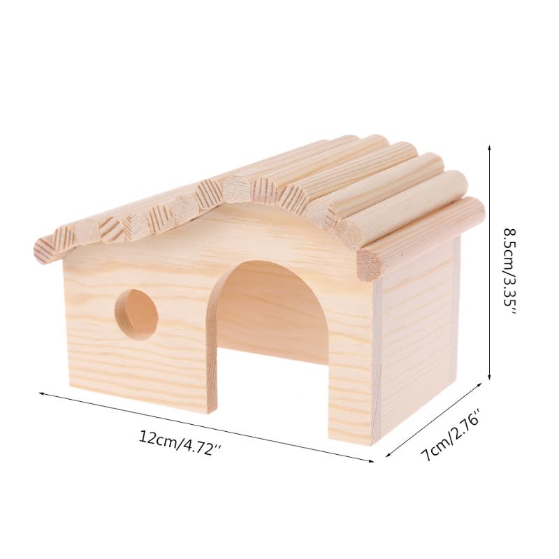 Ngôi Nhà Gỗ Đồ Chơi Cho Thú Cưng Thỏ Sóc Chuột Hamster