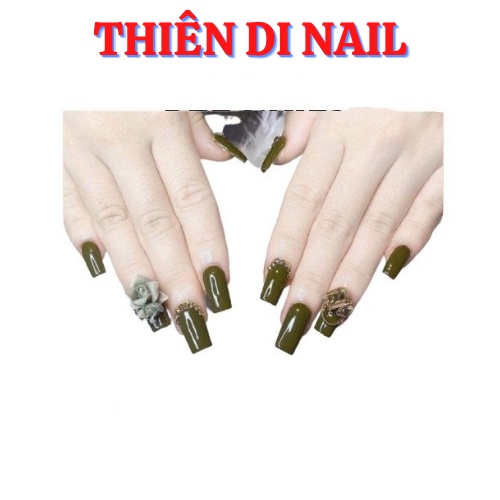 Sơn gel Nhật -  màu lẻ xanh rêu Thiên Di Nail
