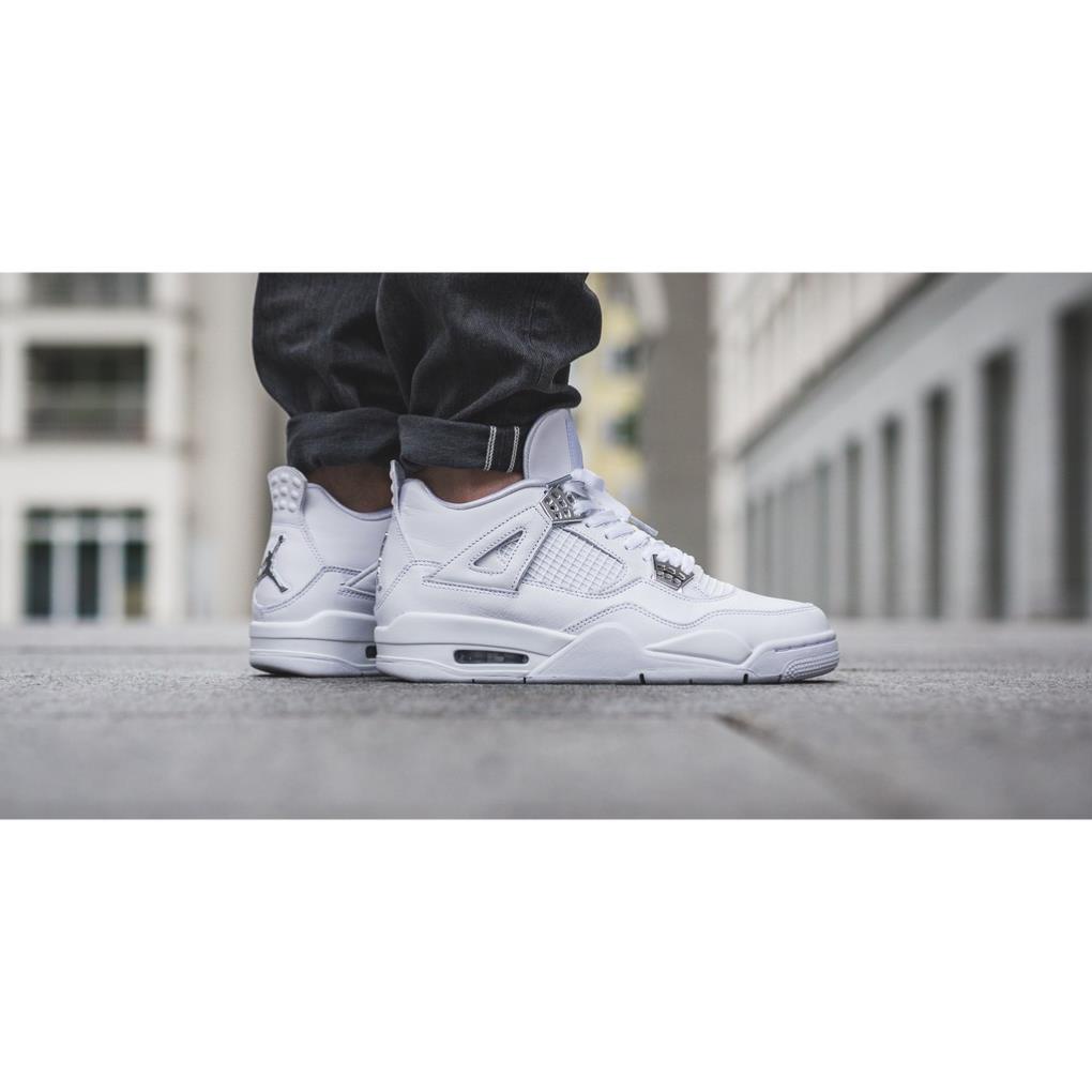 (ẢNH THẬT+VIDEO) giầy sneaker giày Air Jordan 4 off white full trắng đủ size nam nữ