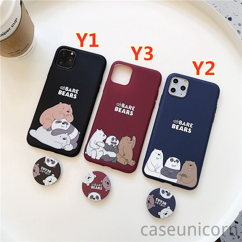 Ốp điện thoại họa tiết hoạt hình We Bare Bears kèm giá đỡ cho iPhone 11 Pro Max 6s 6 7 8 Plus 12 Pro Max iPhone XR X XS Max 12 mini | BigBuy360 - bigbuy360.vn