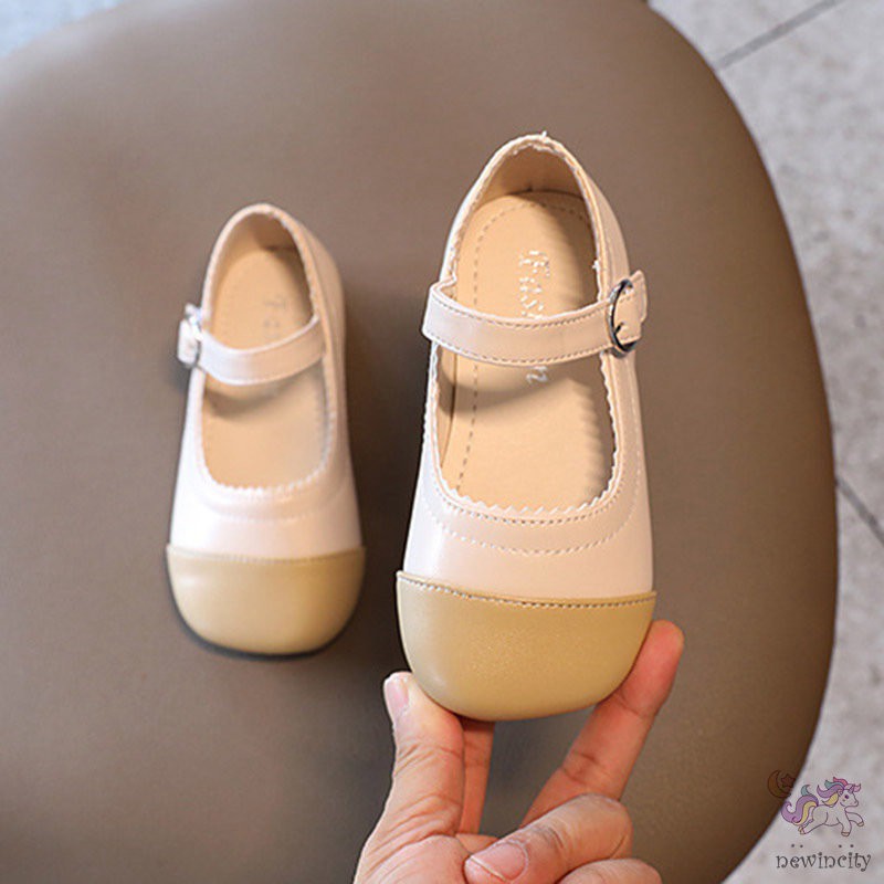 Giày Búp Bê Da Phong Cách Retro Hàn Quốc Cho Bé Gái