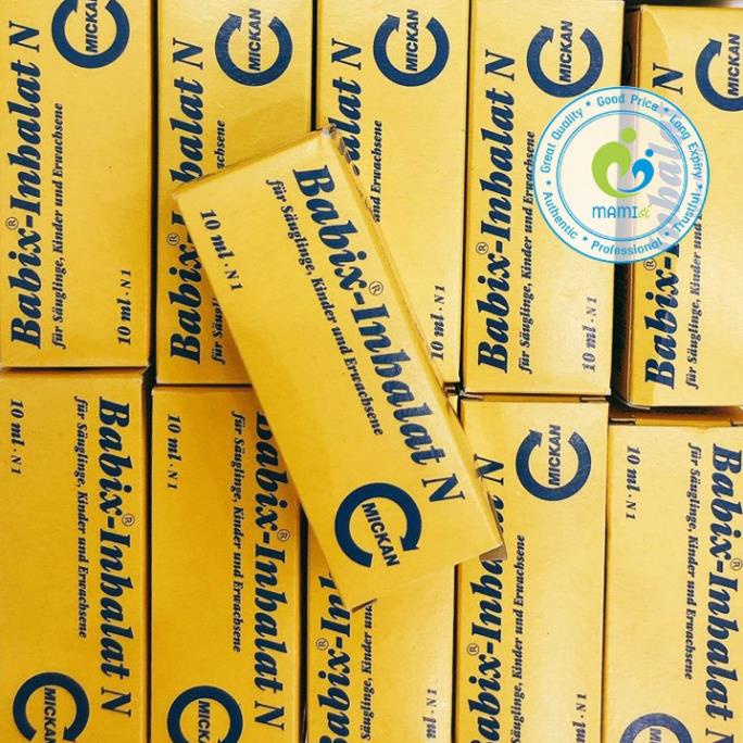 Tinh dầu giảm nghẹt mũi cho bé từ sơ sinh và 3 tháng tuổi Olbas For Children (12ml)/Babix Inhalat N (10ml), UK/Đức