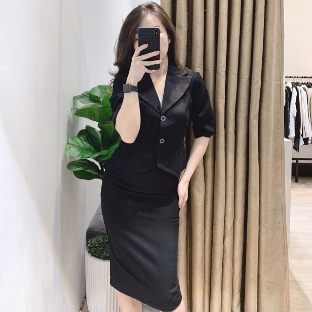 Áo Vest Nữ Công Sở Tay Lỡ Chất Vải Tuyết Mưa Sang Đẹp | BigBuy360 - bigbuy360.vn