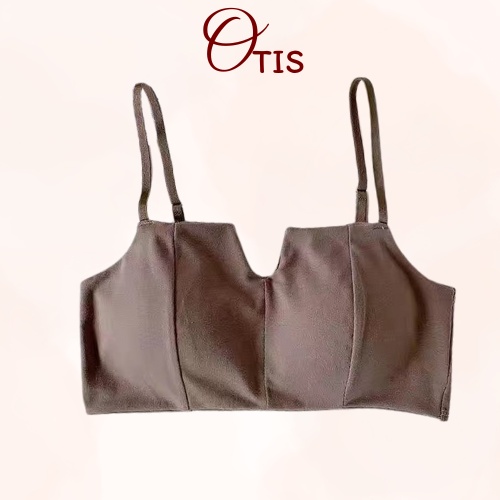 Áo Lót Ngực Hai Dây Đệm Mỏng Cotton Co Dãn Thoải Bo Chun Lưng Xinh Xắn OTIS - 1805