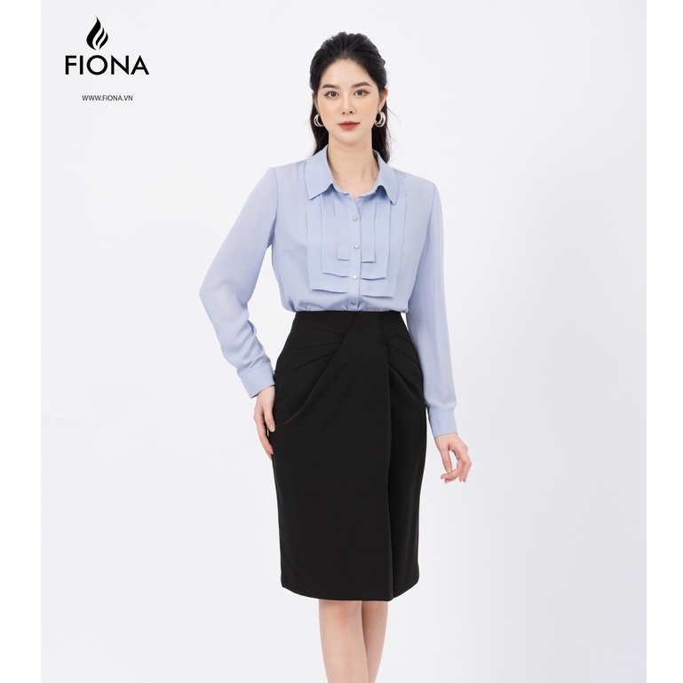 Chân váy nữ dáng ôm, xếp ly xoắn eo, chân váy công sở FIONA F251747